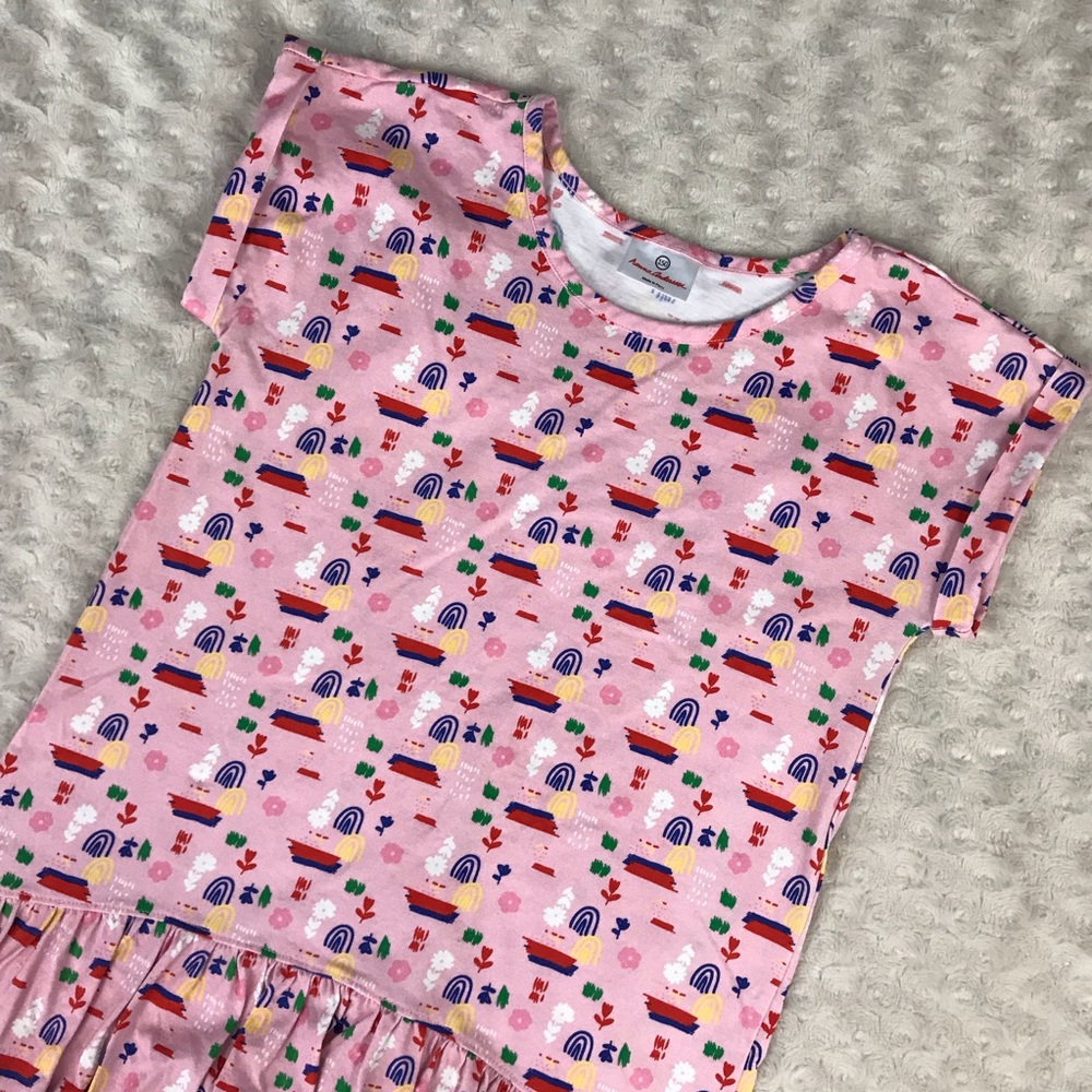 Hanna Andersson Short Sleeve Dress 150 12 Pink